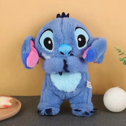 Stitch Plush Doll Baby Sleeping Companion with Sound, Light, and Air Bag - Kawaii Breathing Toy Gift