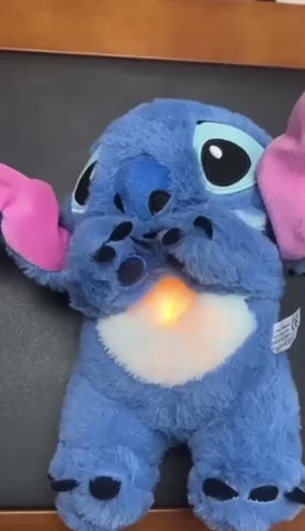 Stitch Plush Doll Baby Sleeping Companion with Sound, Light, and Air Bag - Kawaii Breathing Toy Gift